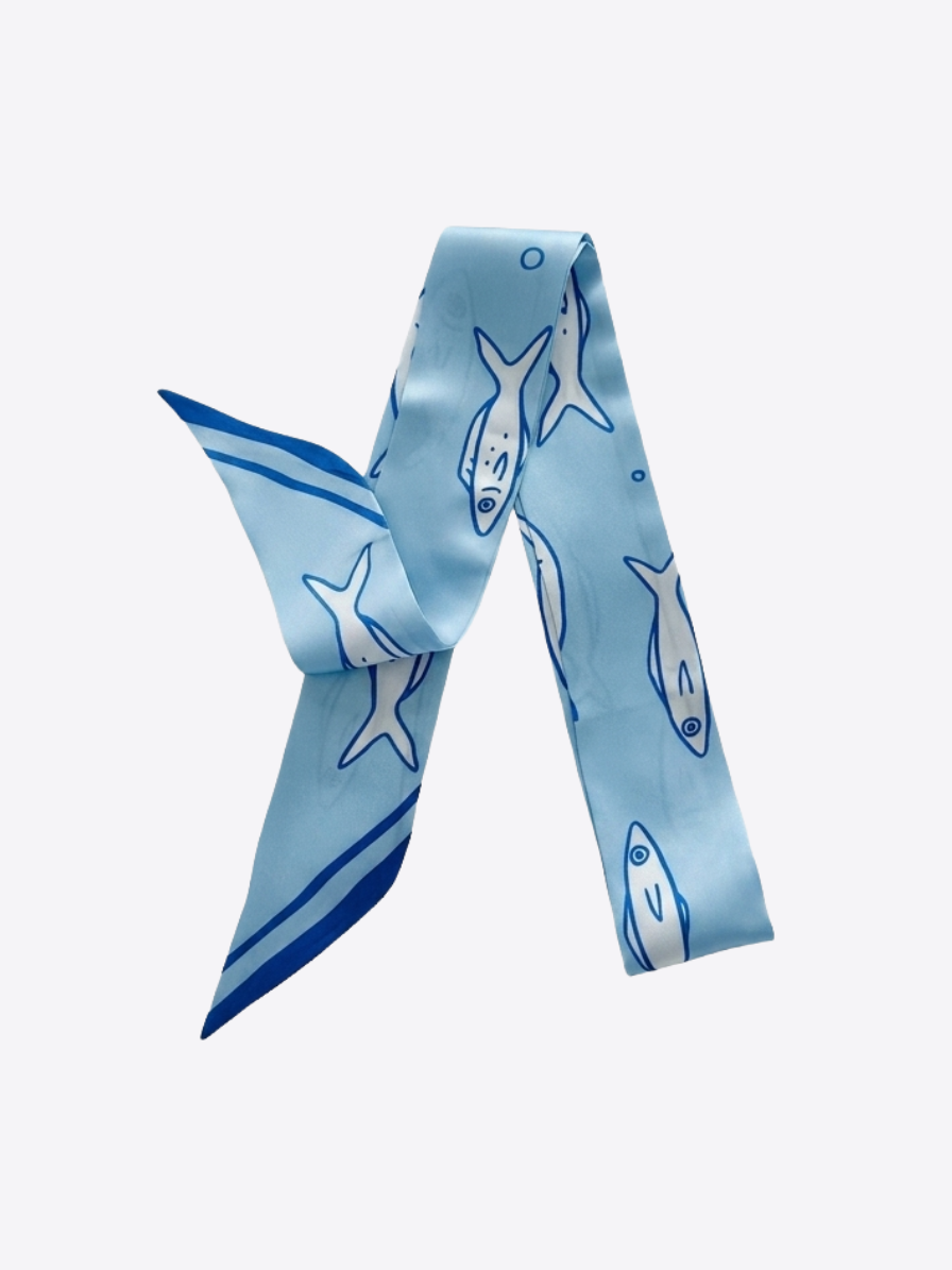 Fish Silk Skinny Scarf