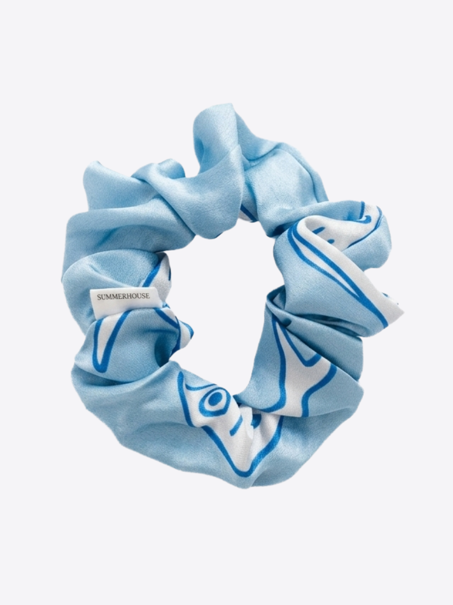 Fish Silk Scrunchie