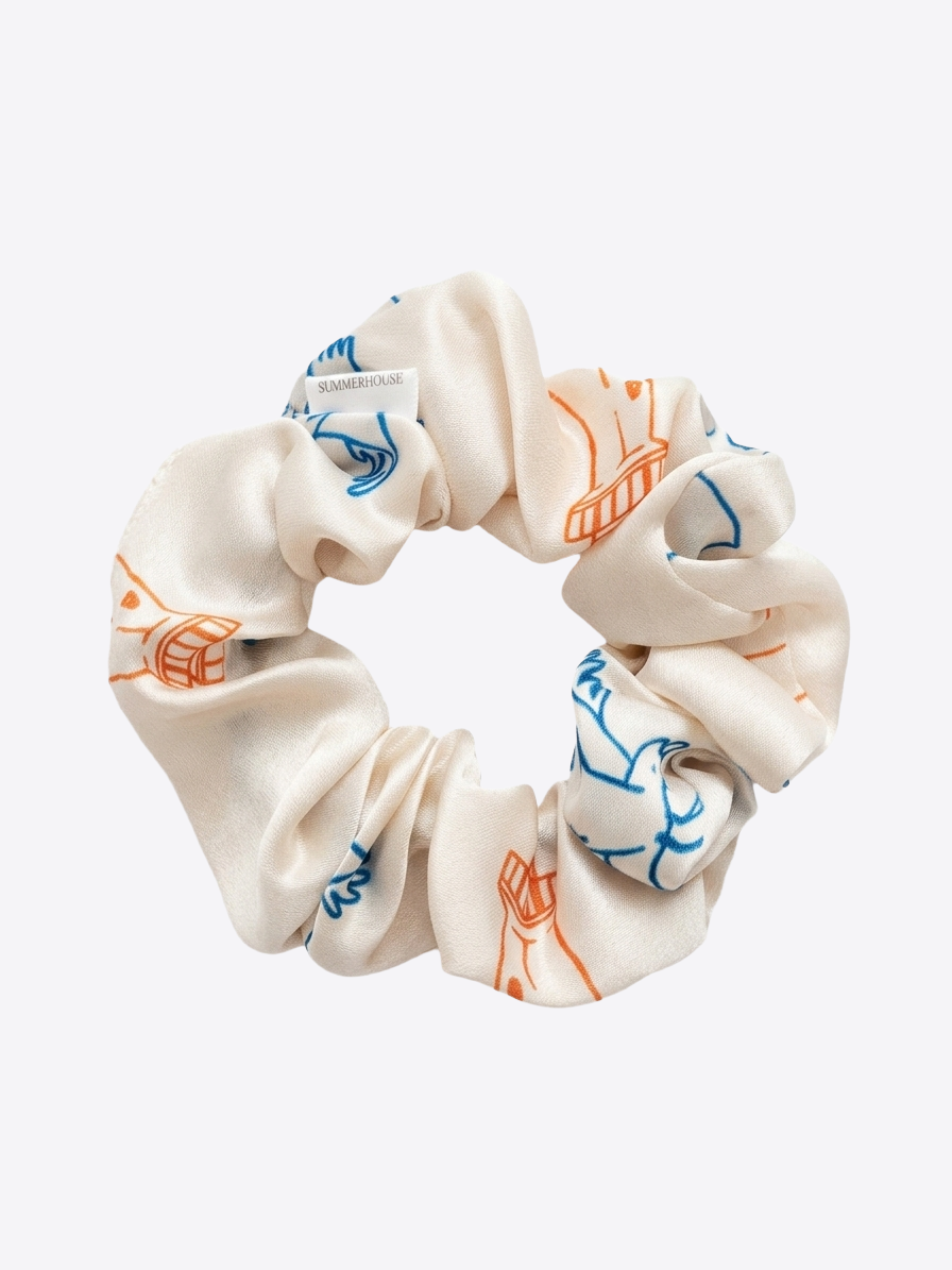 Lighthouse Silk Scrunchie