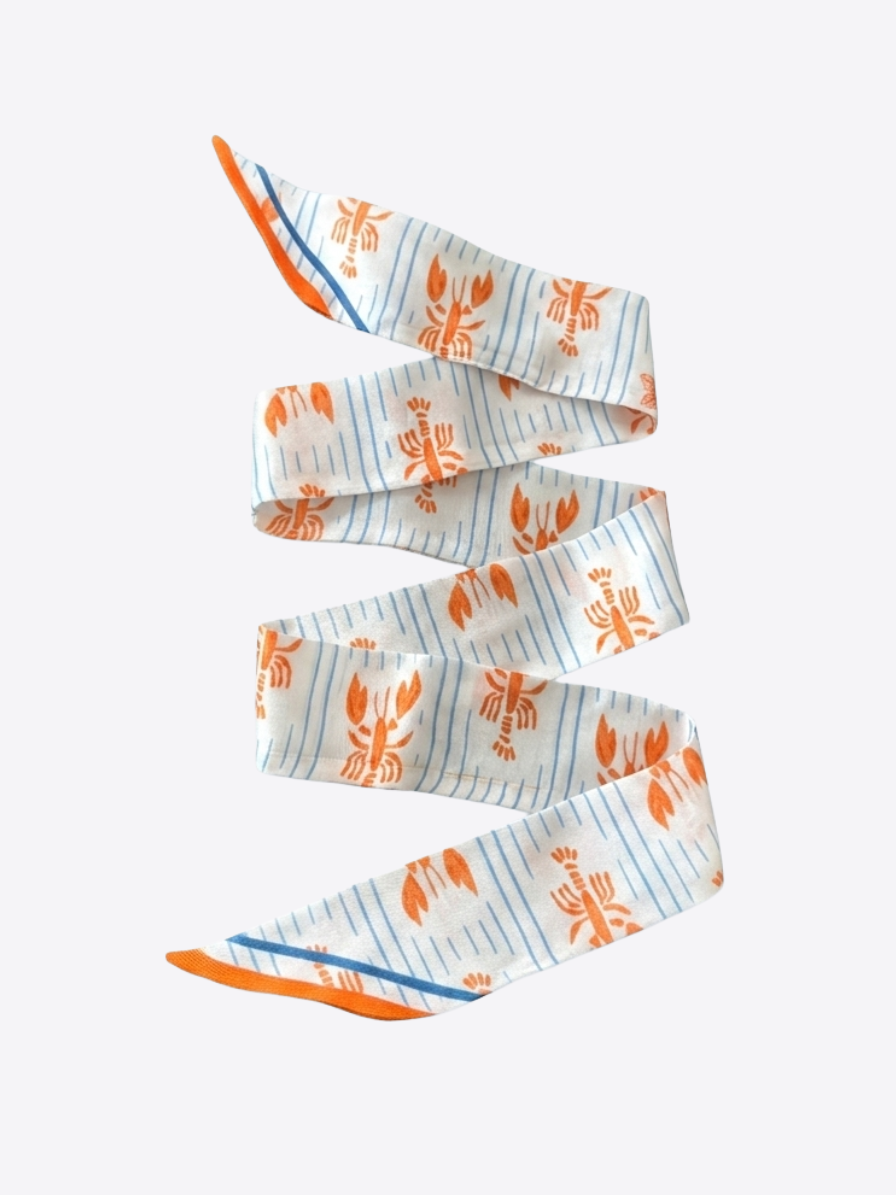 Lobster Silk Skinny Scarf