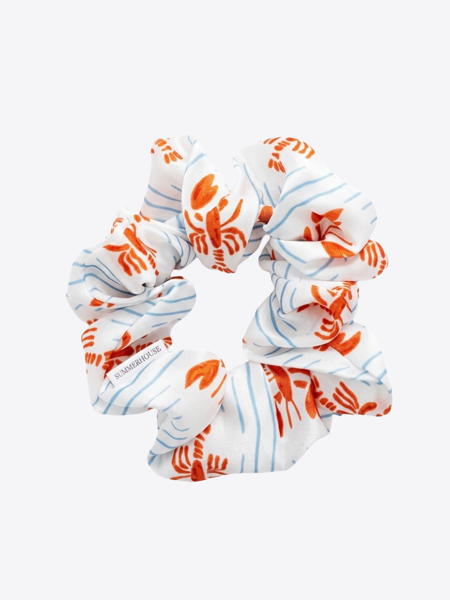 Lobster Silk Scrunchie
