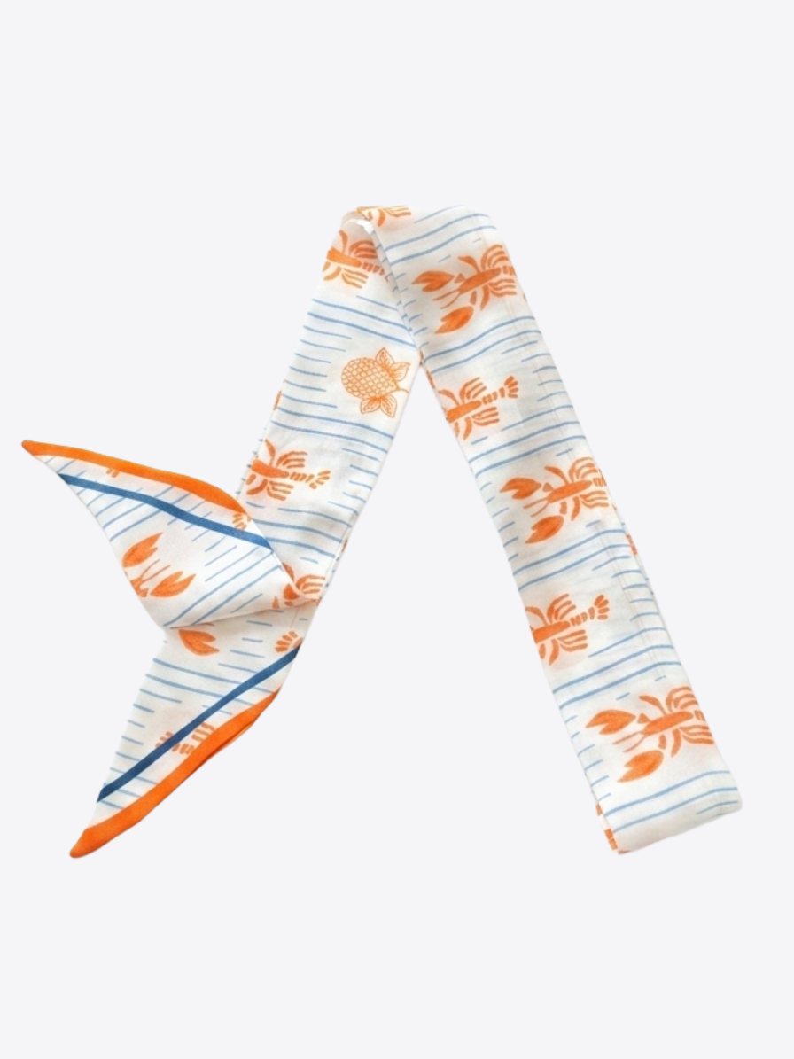 Lobster Silk Skinny Scarf