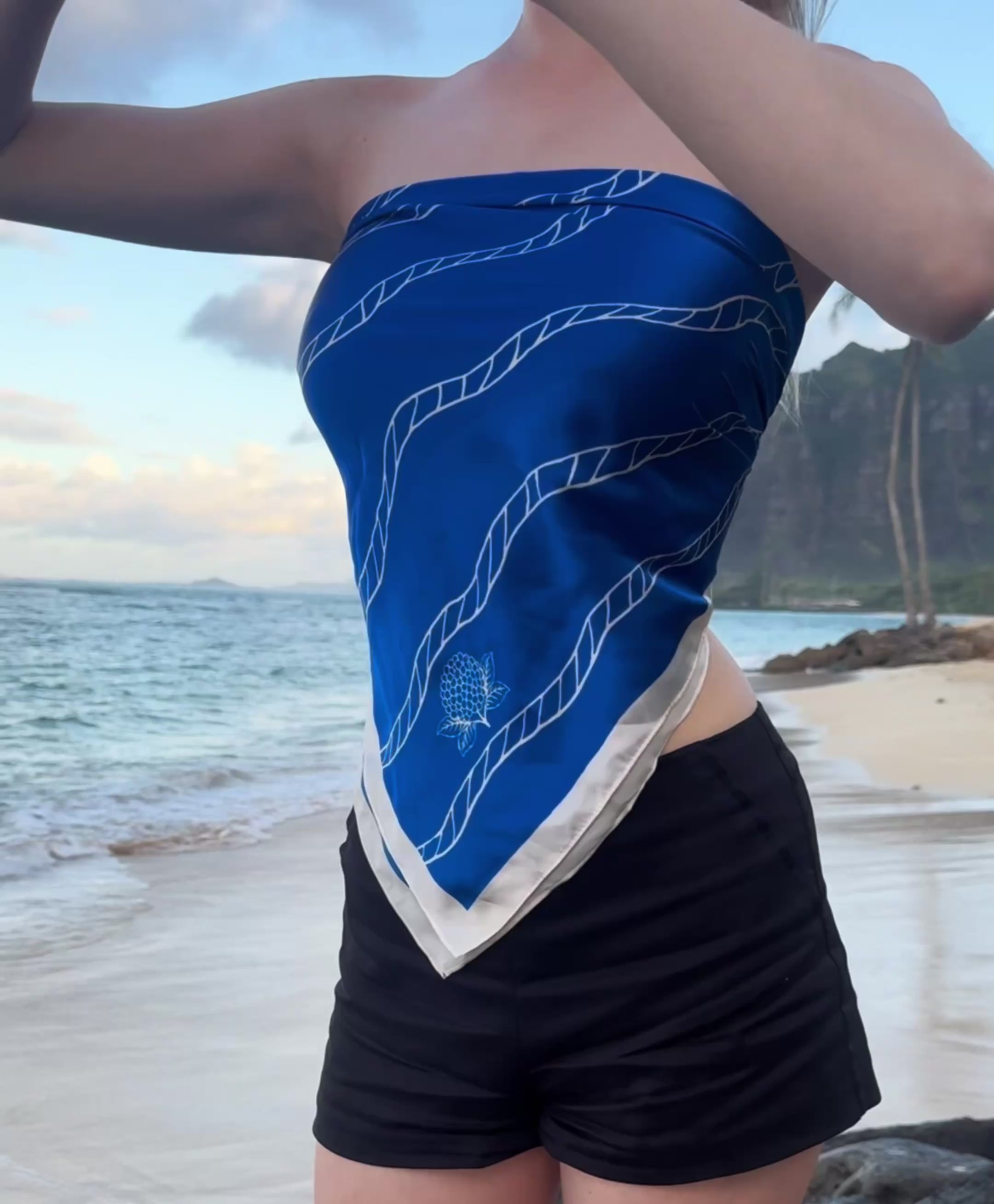 Line Silk Scarf