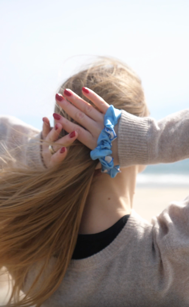 Fish Silk Scrunchie