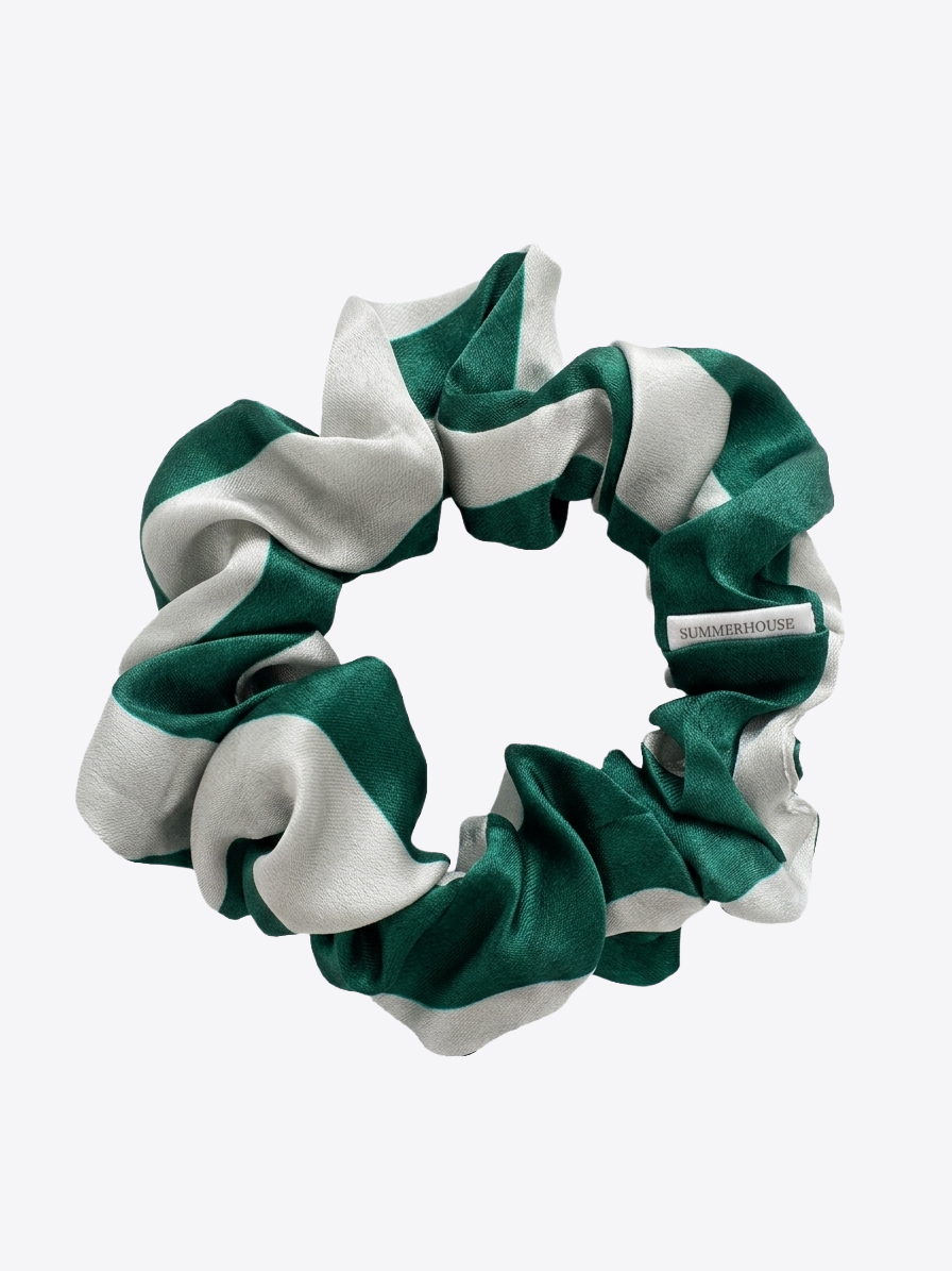 Stripe Silk Scrunchie